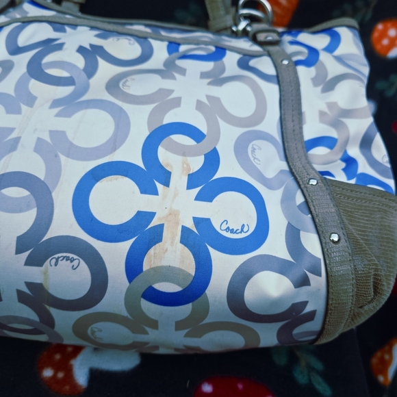 COACH Alexandra Chsin Link Clover Signature C Multicolor Shoulder Bag - Picture 4 of 8